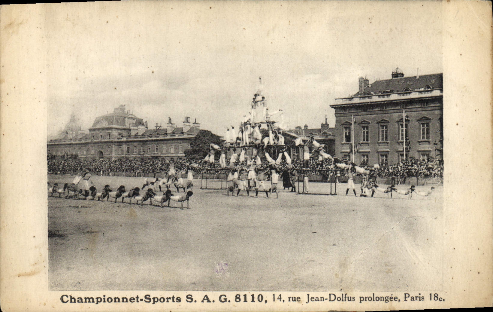 VINTAGE POSTCARD Championship Sports SAG 8110 Rue Jean Dolfuss Paris