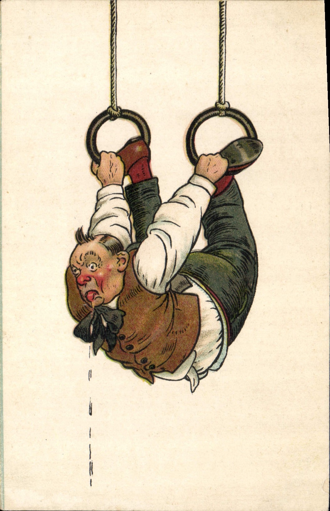 VINTAGE POSTCARD Gymnastic Rings