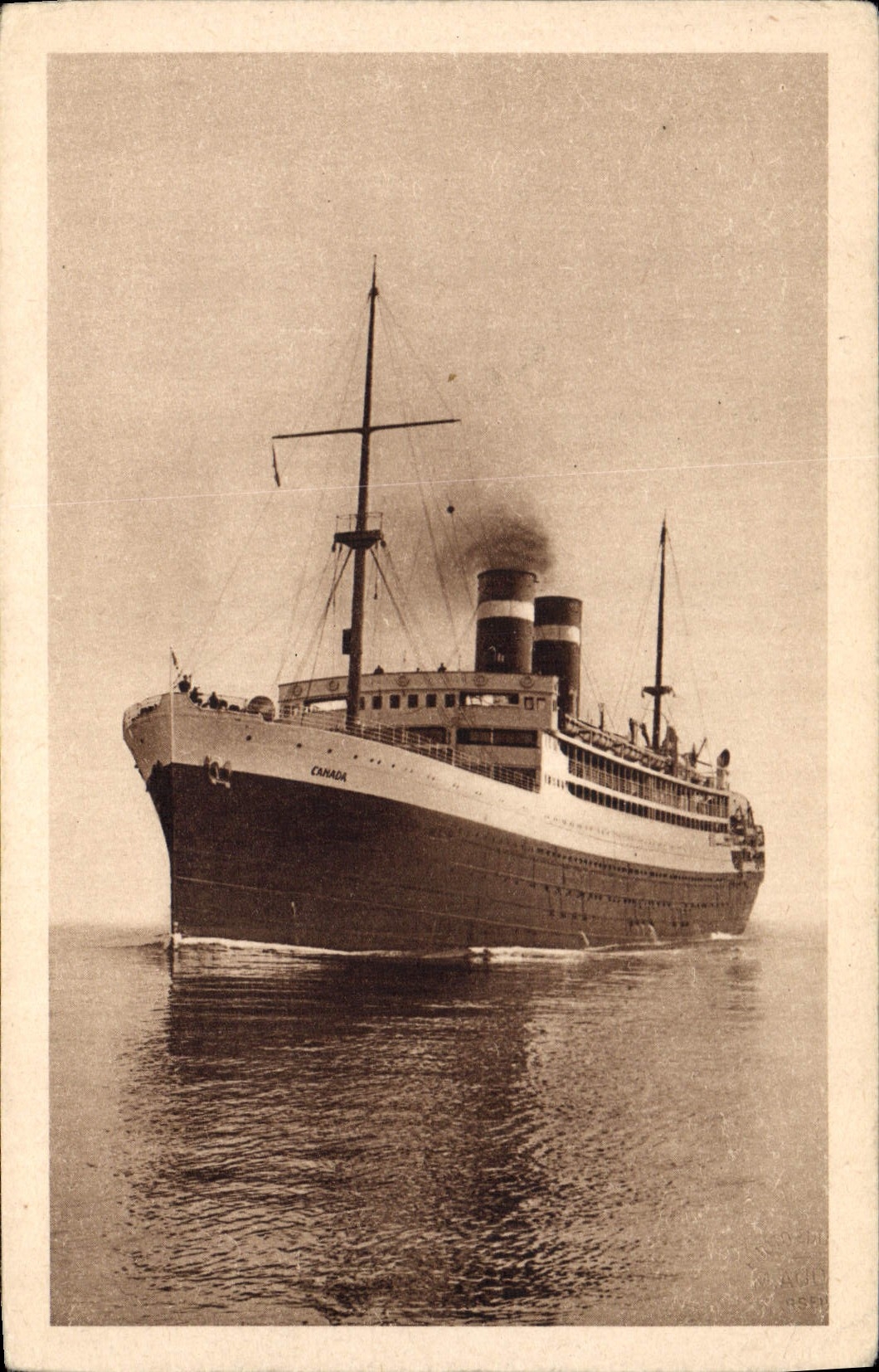VINTAGE POSTCARD Boat Fabre Canada Steamer
