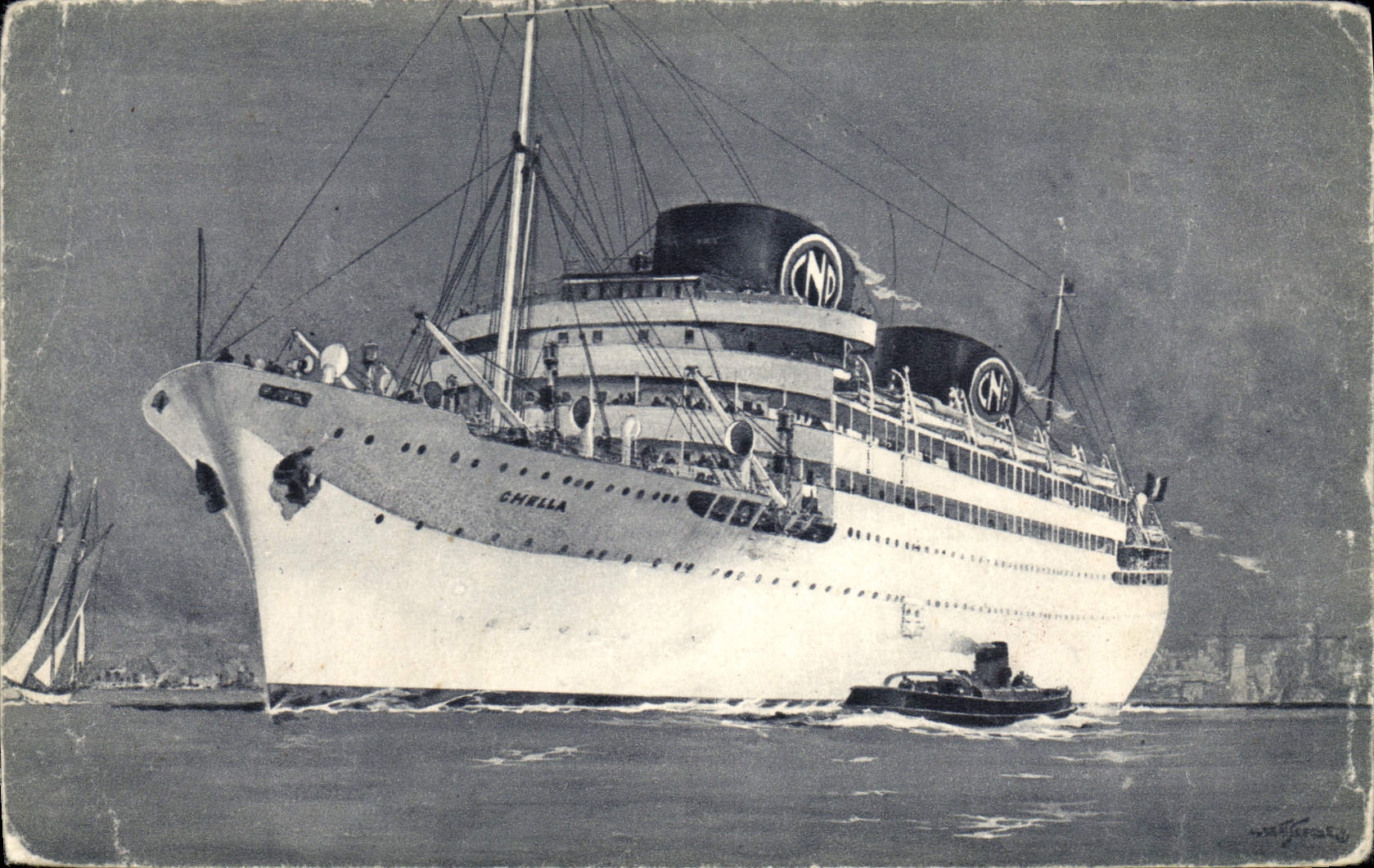 CPA Bateau Compagnie de Navigation Paquet Marseille 
