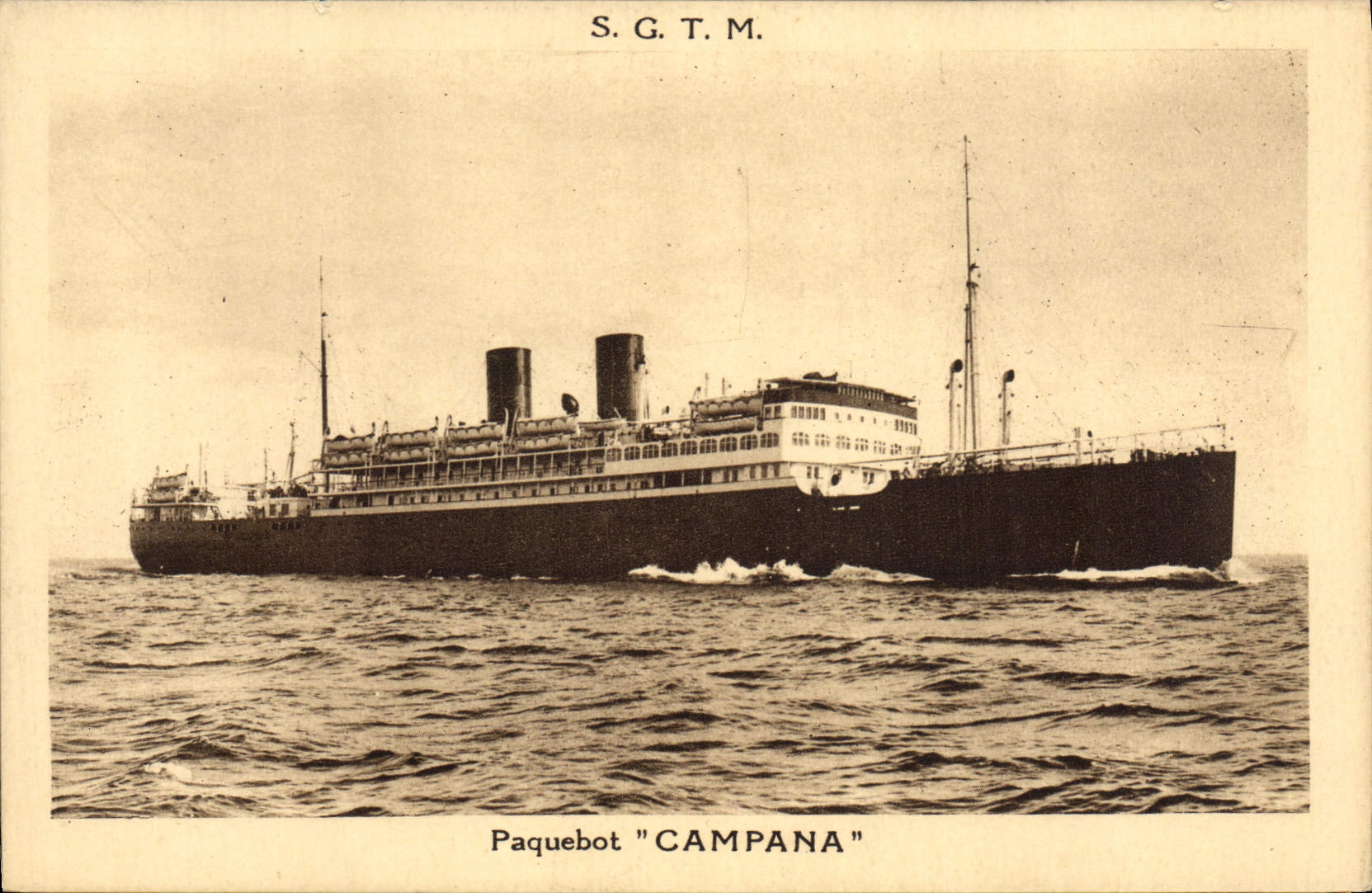 CPA Bateau SGTM Paquebot Campana