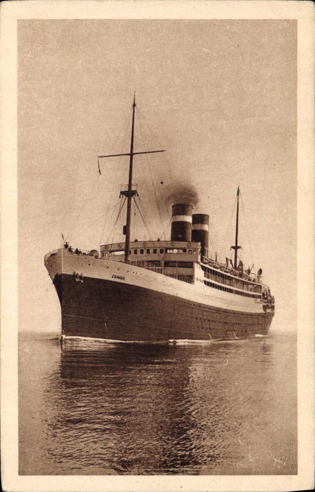 VINTAGE POSTCARD Boat Co Fabre Canada Steamer