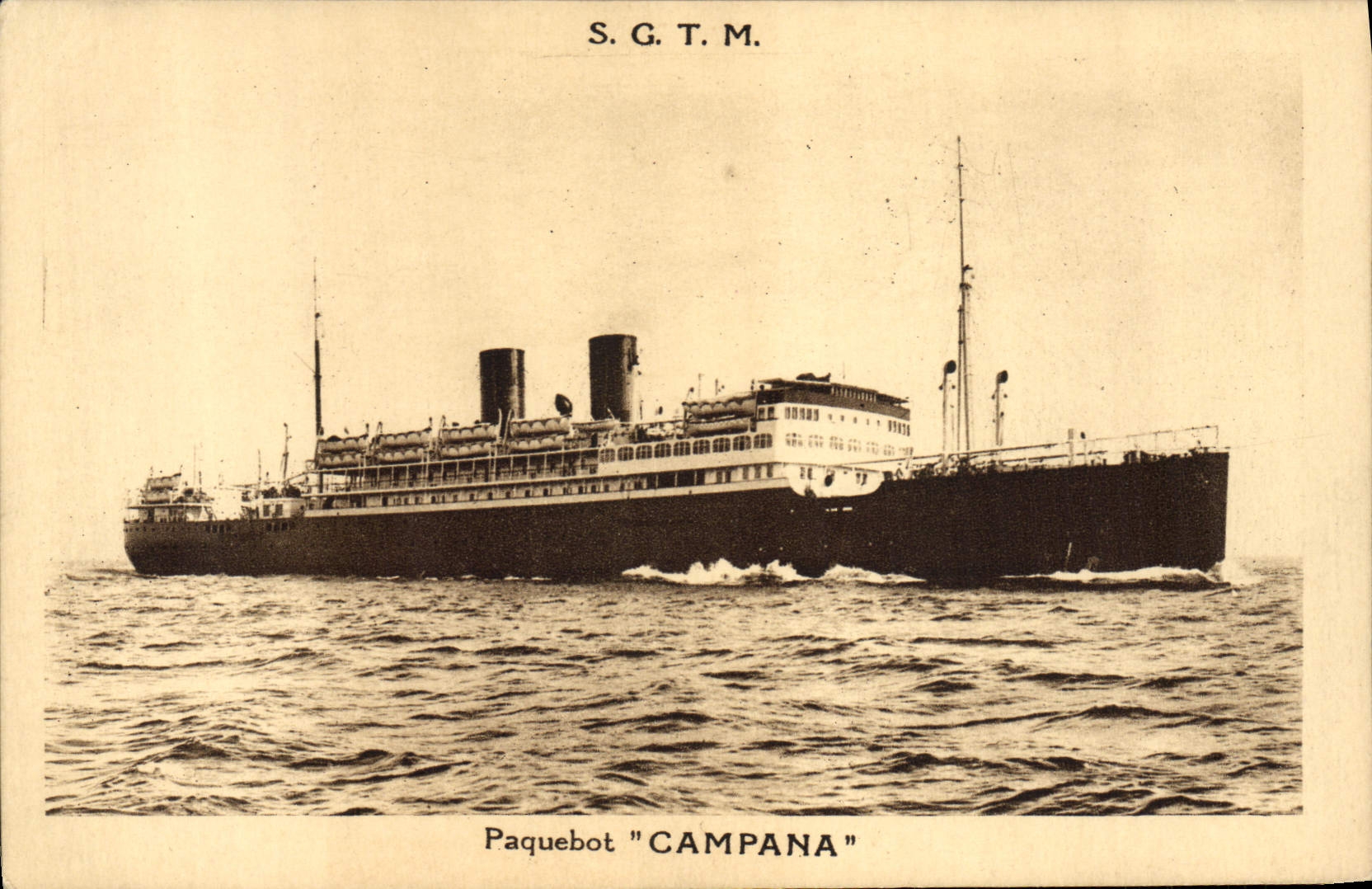 CPA Bateau SGTM Paquebot Campana