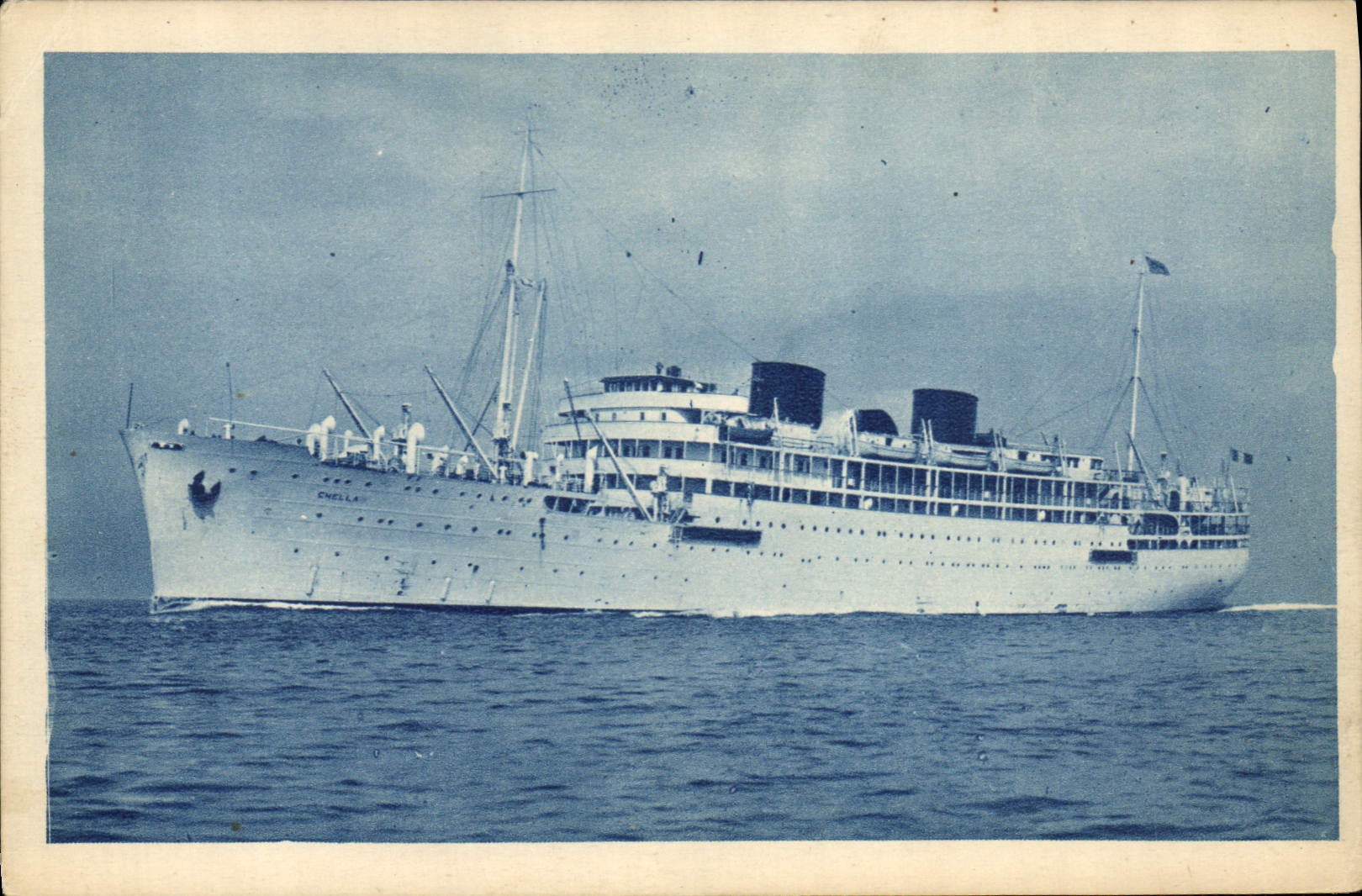 VINTAGE POSTCARD Boat Chella Company Package