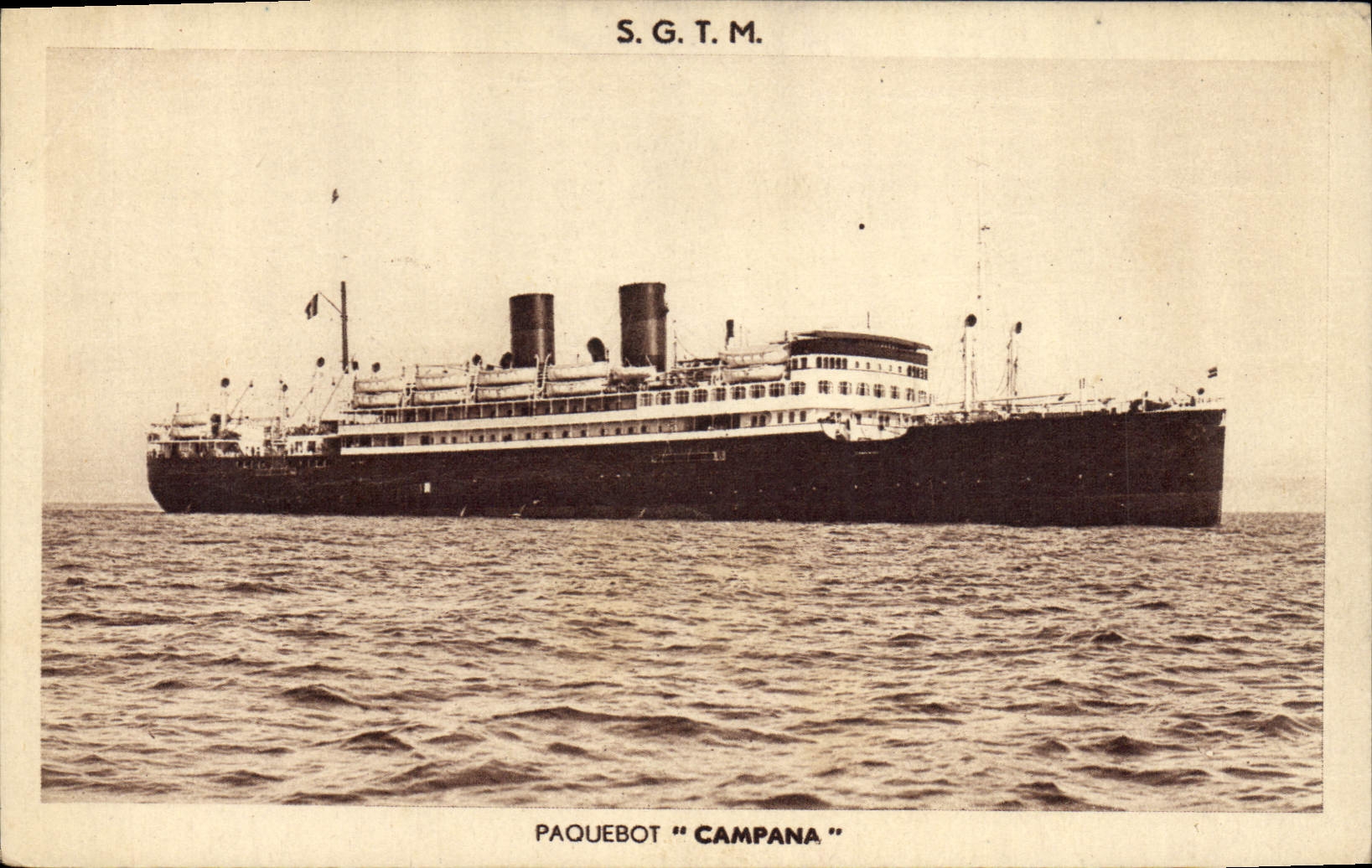 CPA Bateau SGTM Paquebot Campana