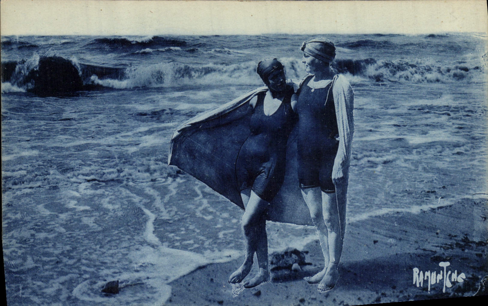 VINTAGE POSTCARD Fantasy Bathing suit Women On the Charente-native dimension