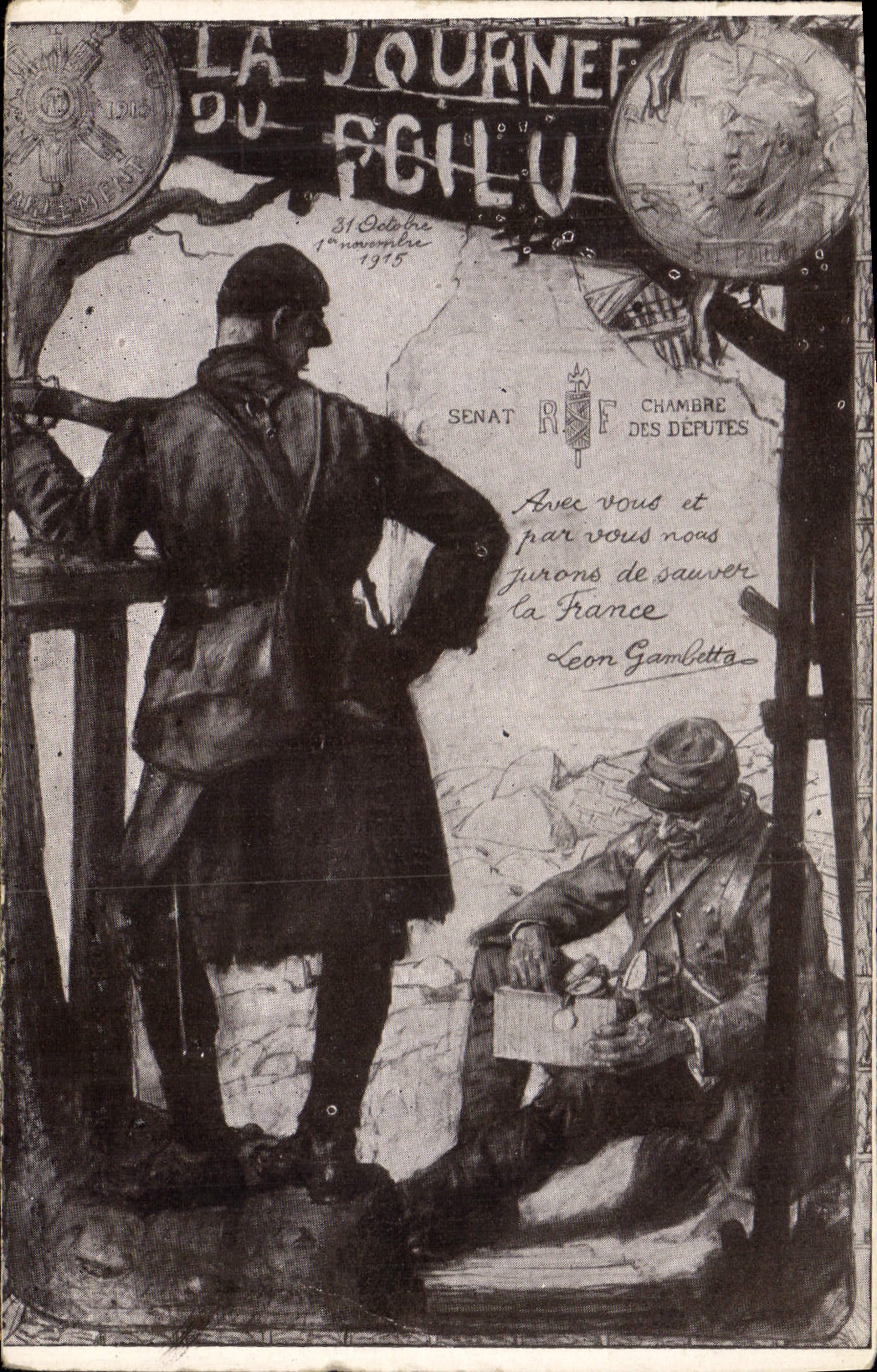 CPA Militaria Journee du Poilu 