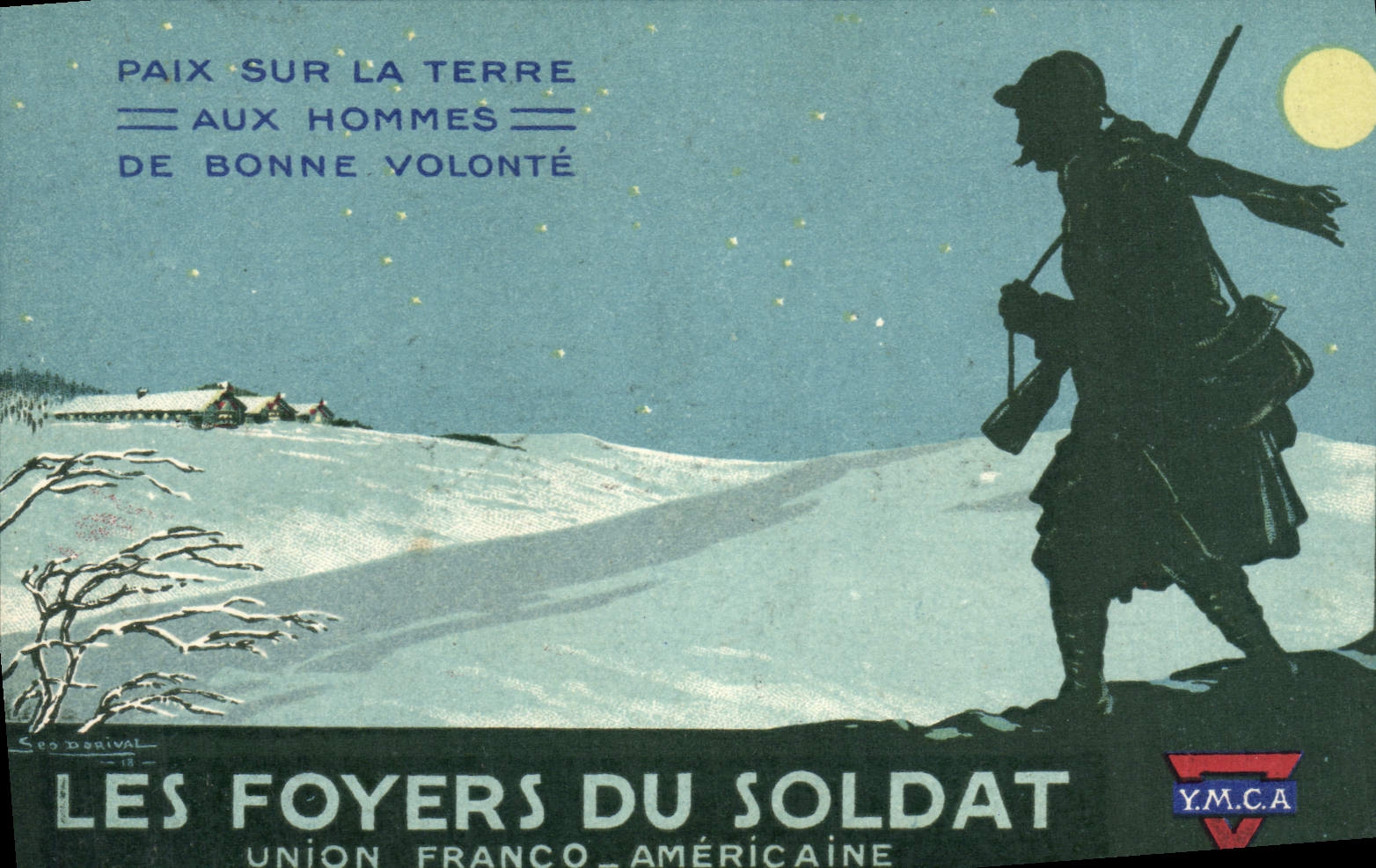 CPA Militaria Les foyers du soldat Union Franco Americaine YMCA 