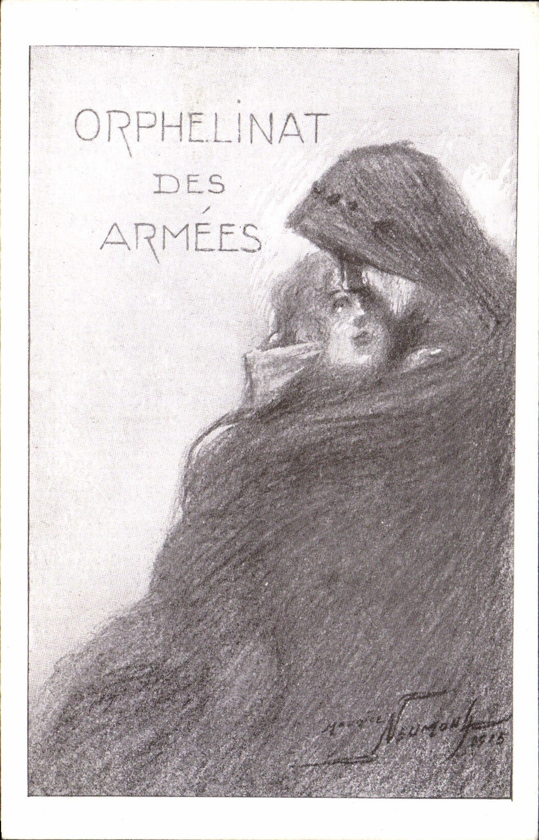 VINTAGE POSTCARD Fantasy Militaria Orphanage of the armies