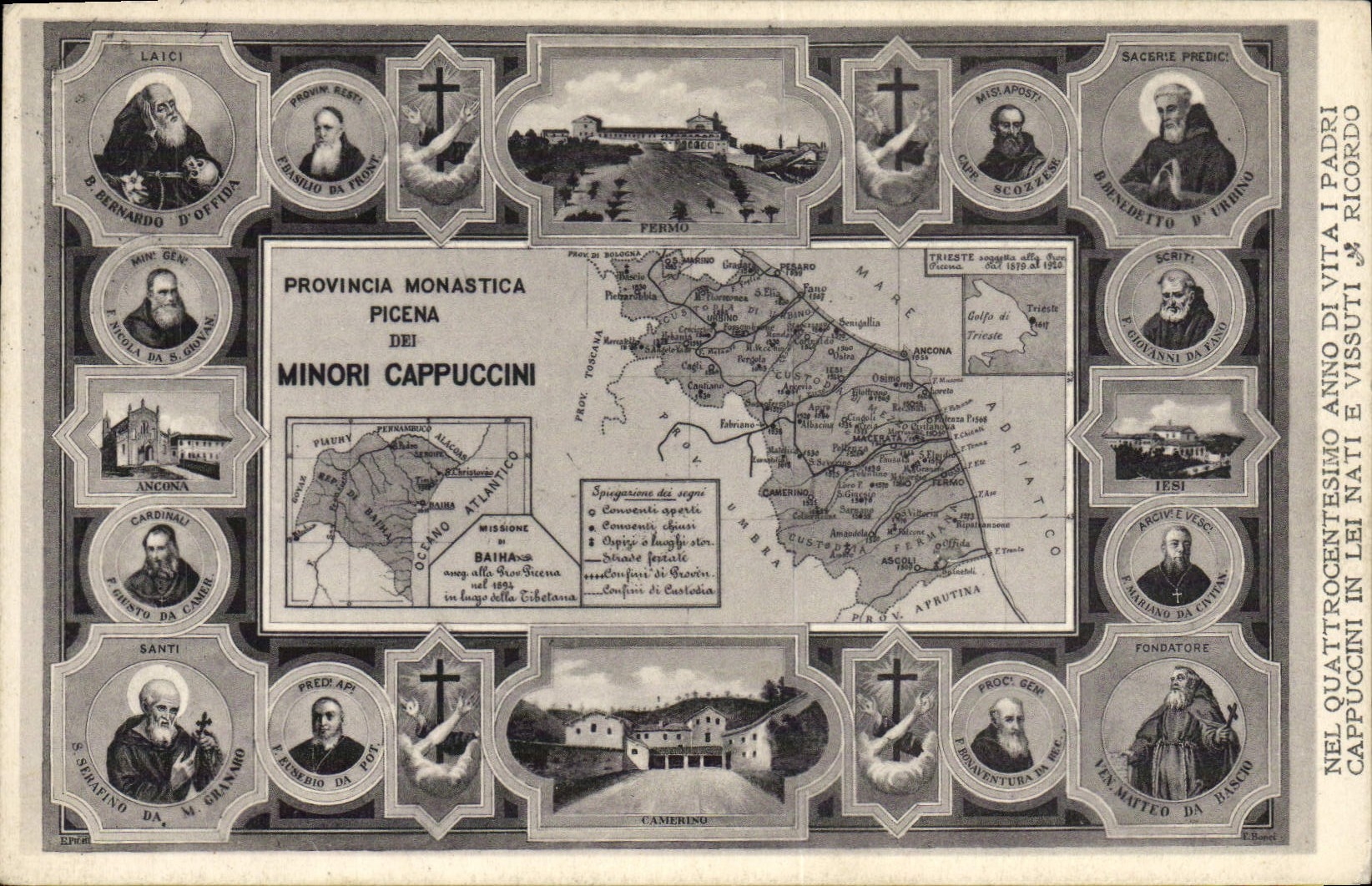 VINTAGE POSTCARD Minori Cappucini