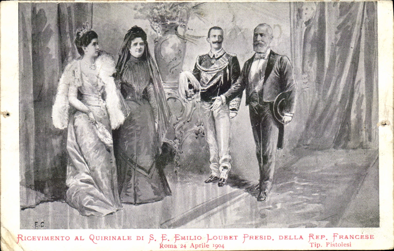 CPA Loubet Roma 1904