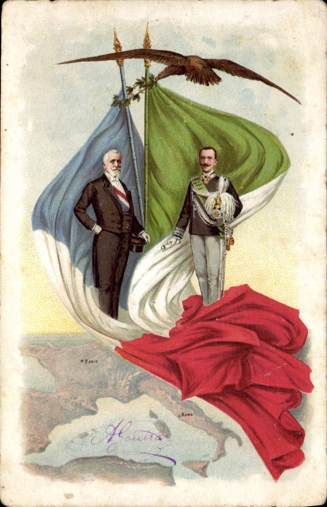 CPA France Italie Aigle