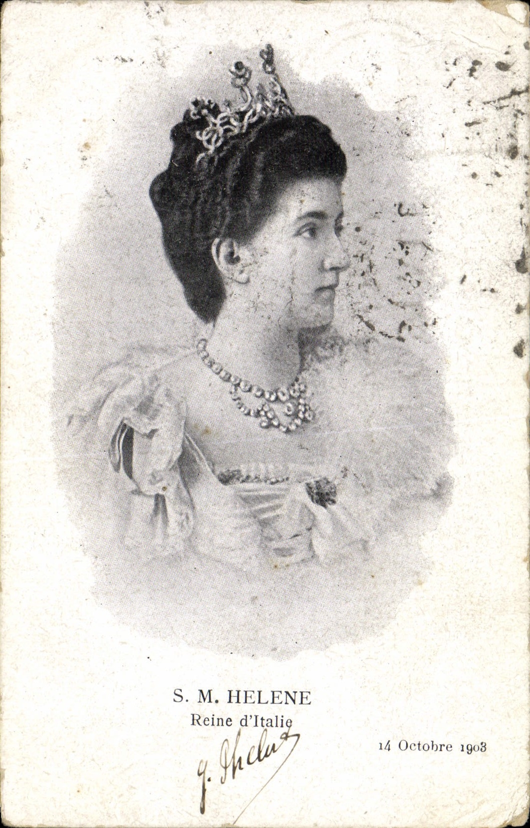 CPA SM Helene Reine d'Italie