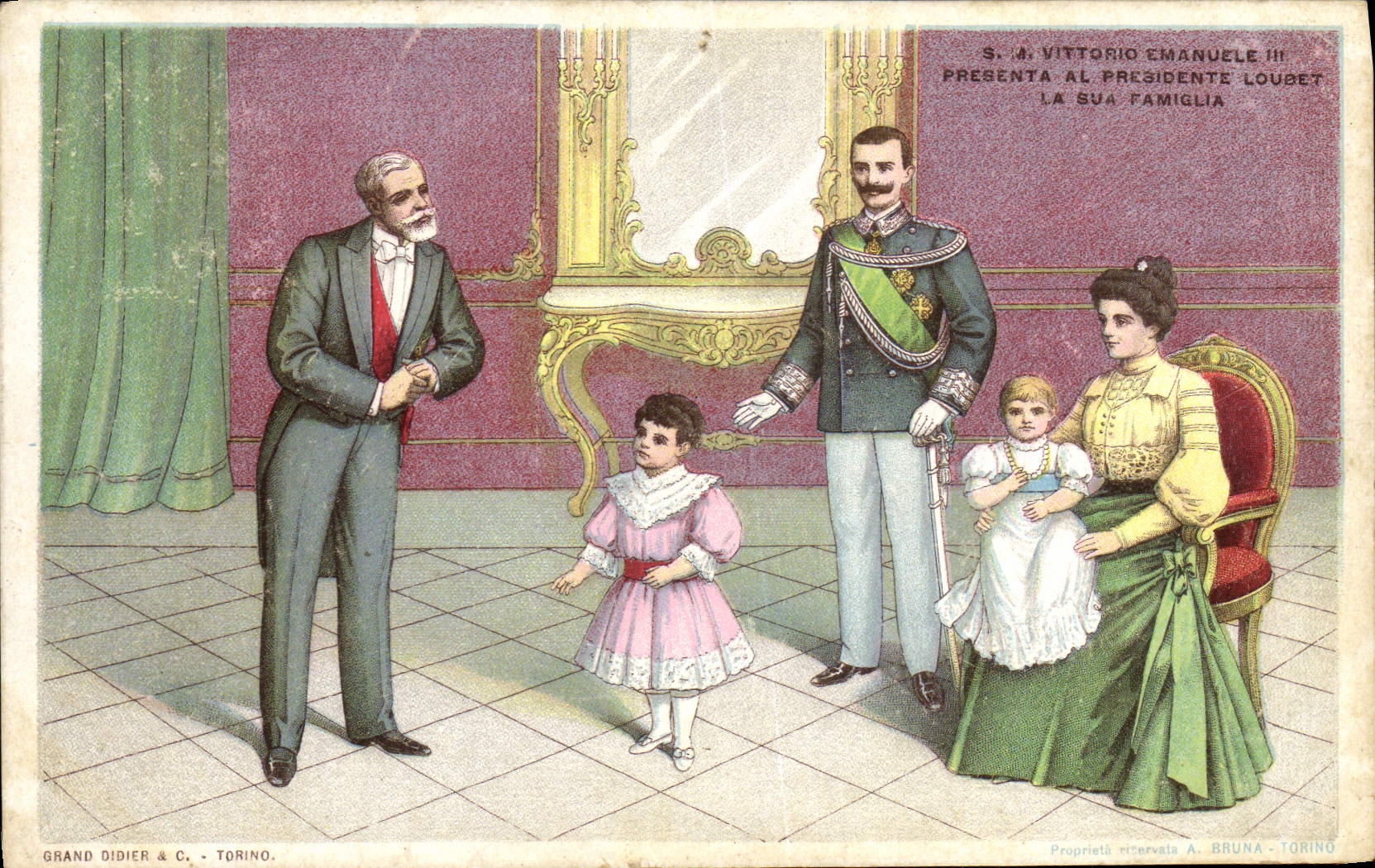 POSTAL Vittorio Manuel de la VENDIMIA III Loubet