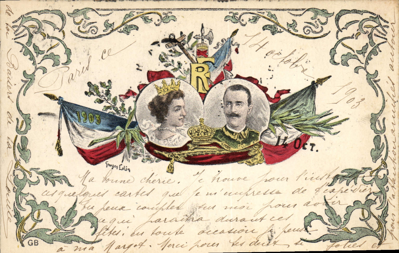 CPA Famille Royale Italie