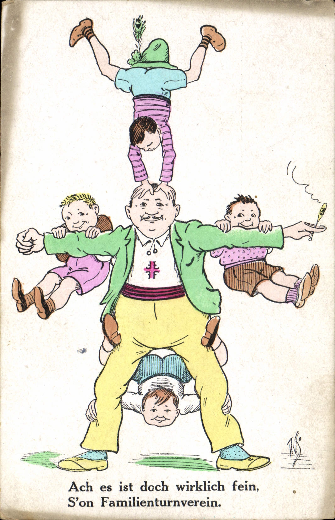 VINTAGE POSTCARD Gymnastic