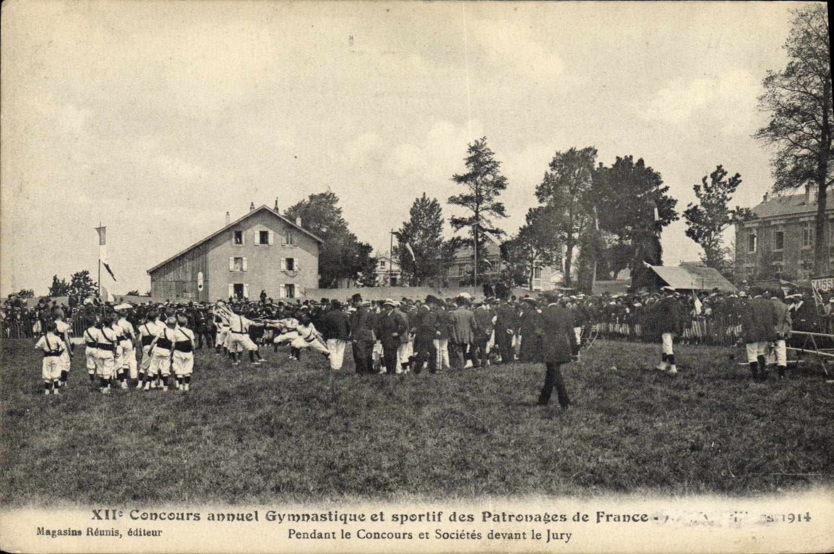 VINTAGE POSTCARD XII gymnastic annual Contest and sportsman of patronages of France