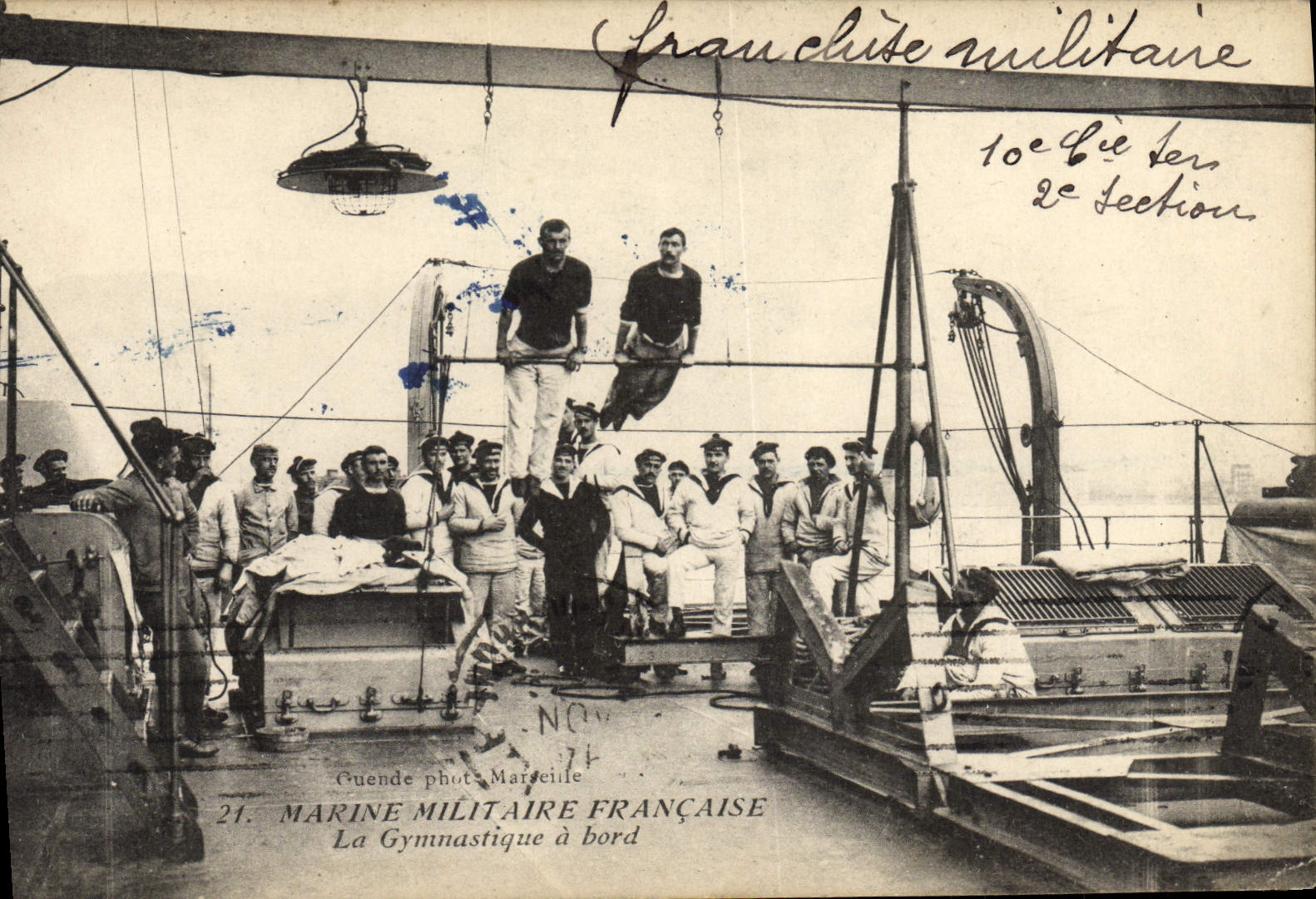 CPA Marine militaire La gymnastique a bord