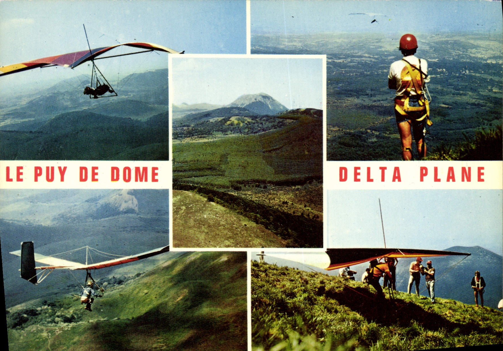POSTAL MODERNA planeador de caída de Auvergne Puy de Dome