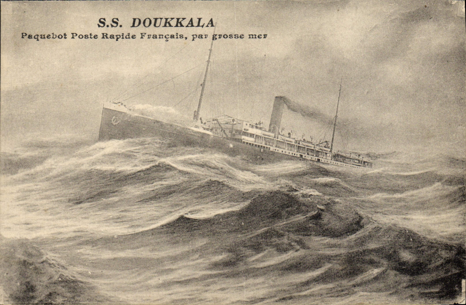 CPA Bateau Paquebot poste rapide francais Doukkala 