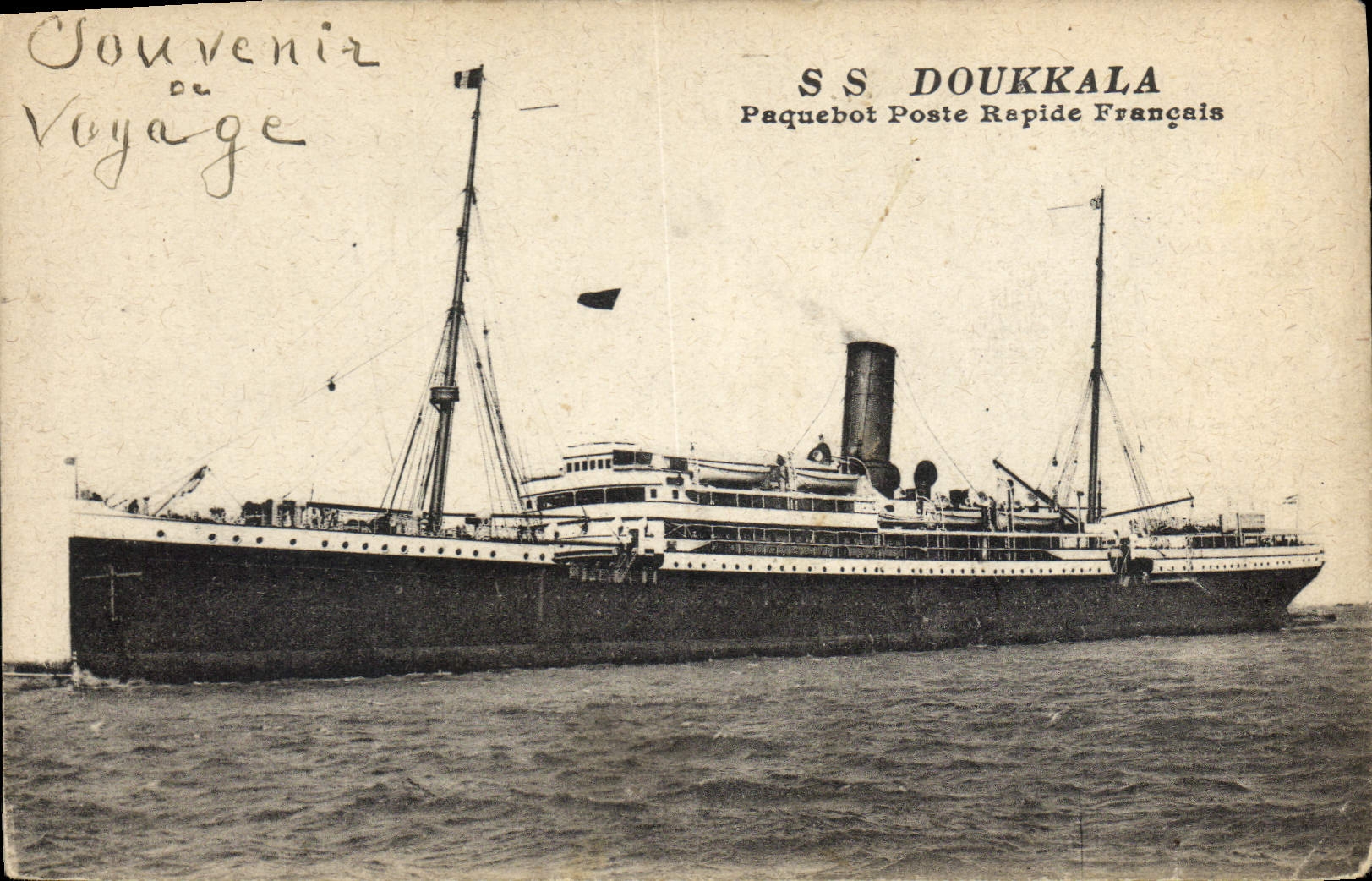 CPA Bateau Paquebot poste rapide francais Doukkala 