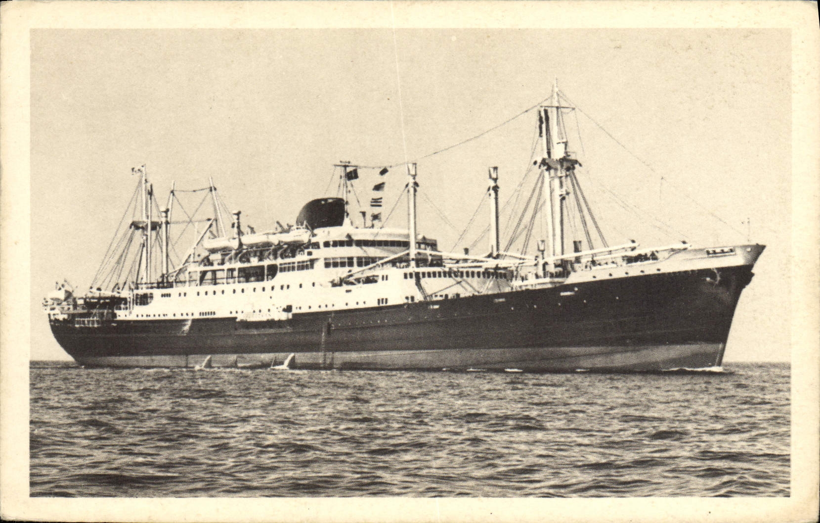 CPA Bateau Paquebot mixte Caledonien Tahitien de la compagnie des Messageries Maritimes