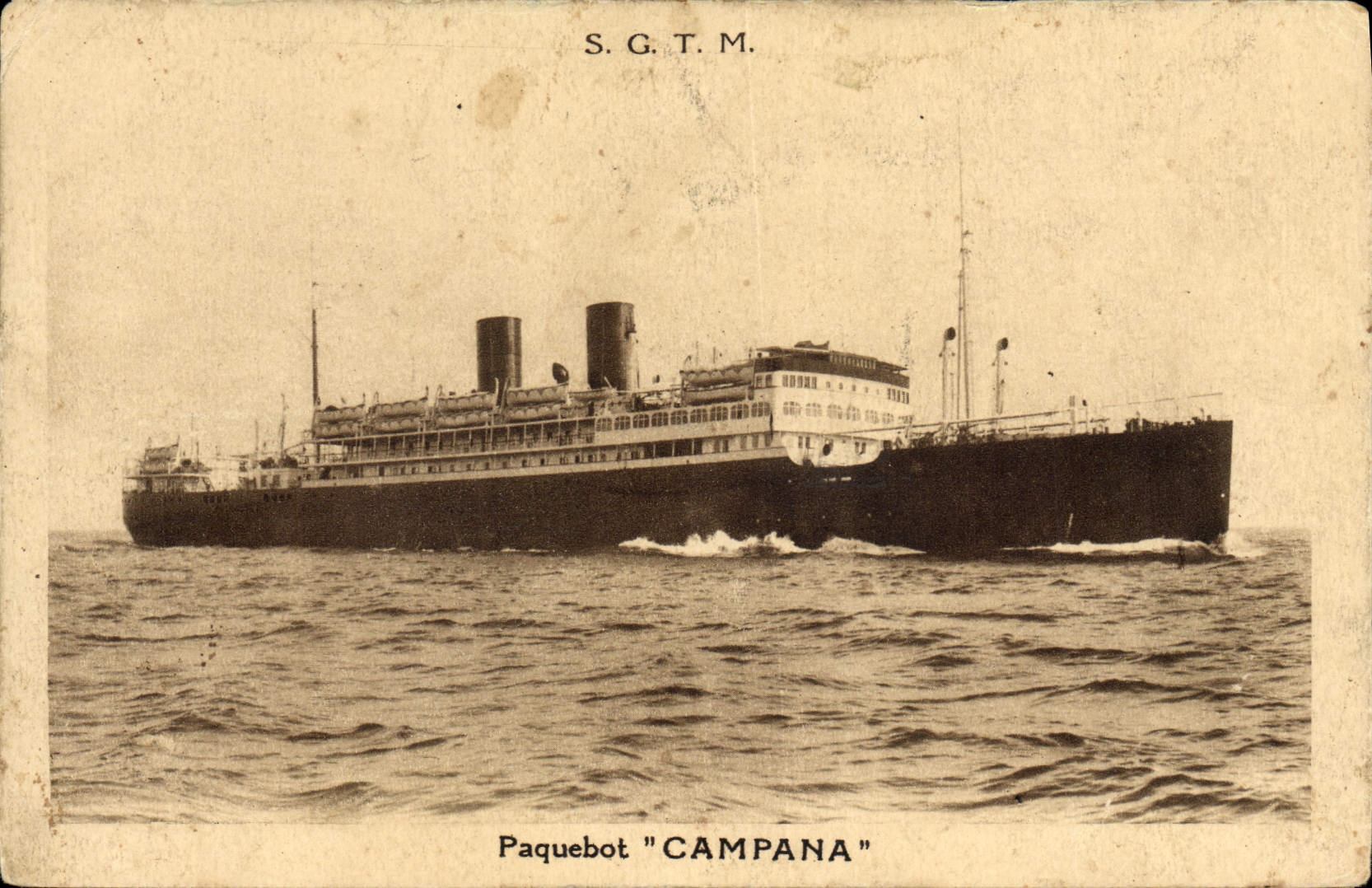 CPA Bateau Paquebot Campana