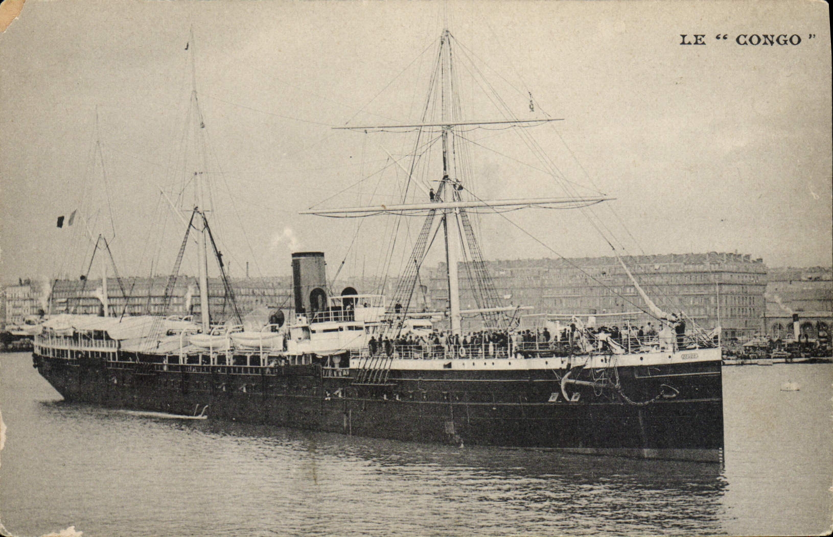 VINTAGE POSTCARD Boat Congo Steamer