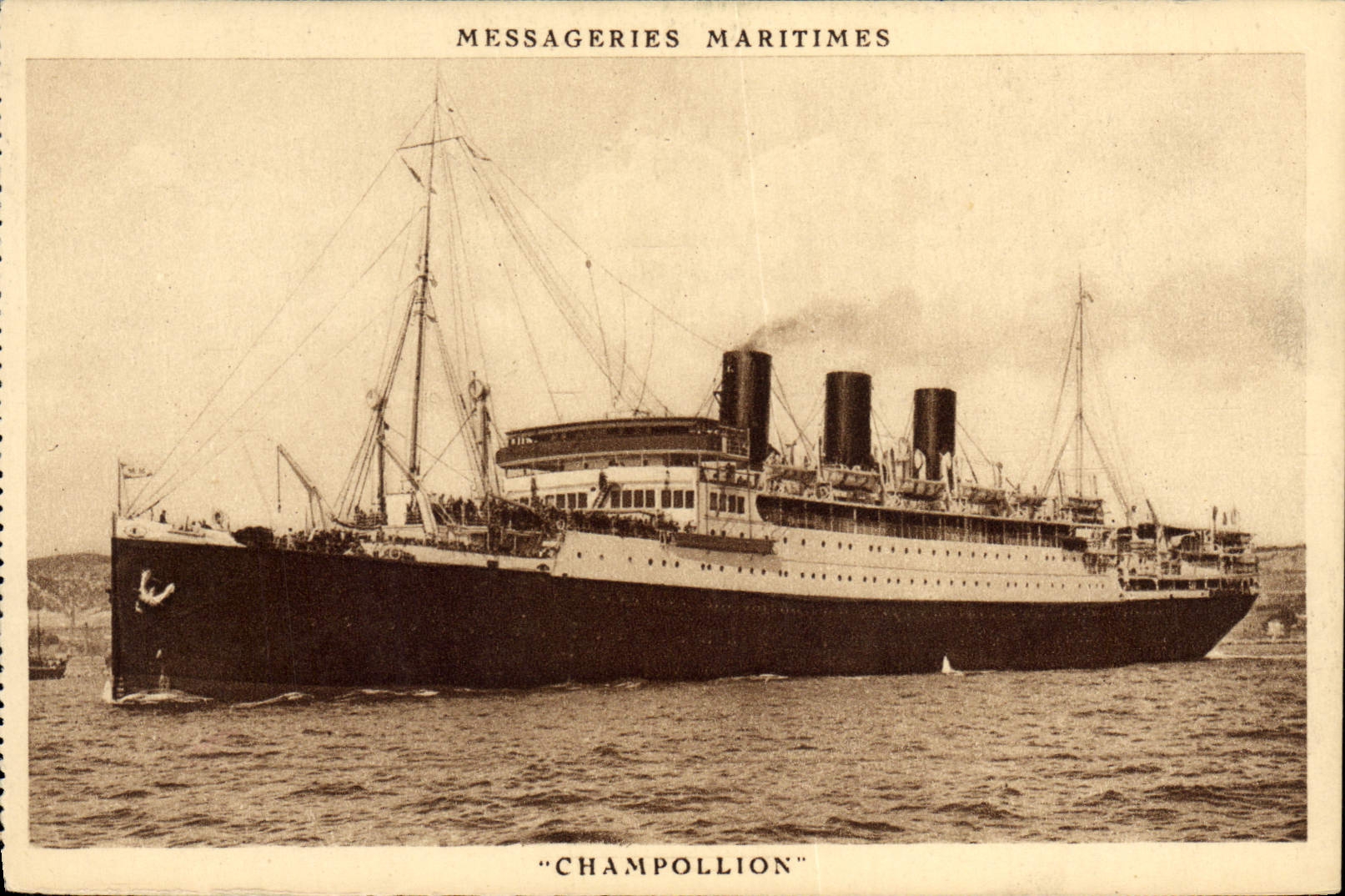 CPA Bateau Paquebot Champollion Messageries Maritimes