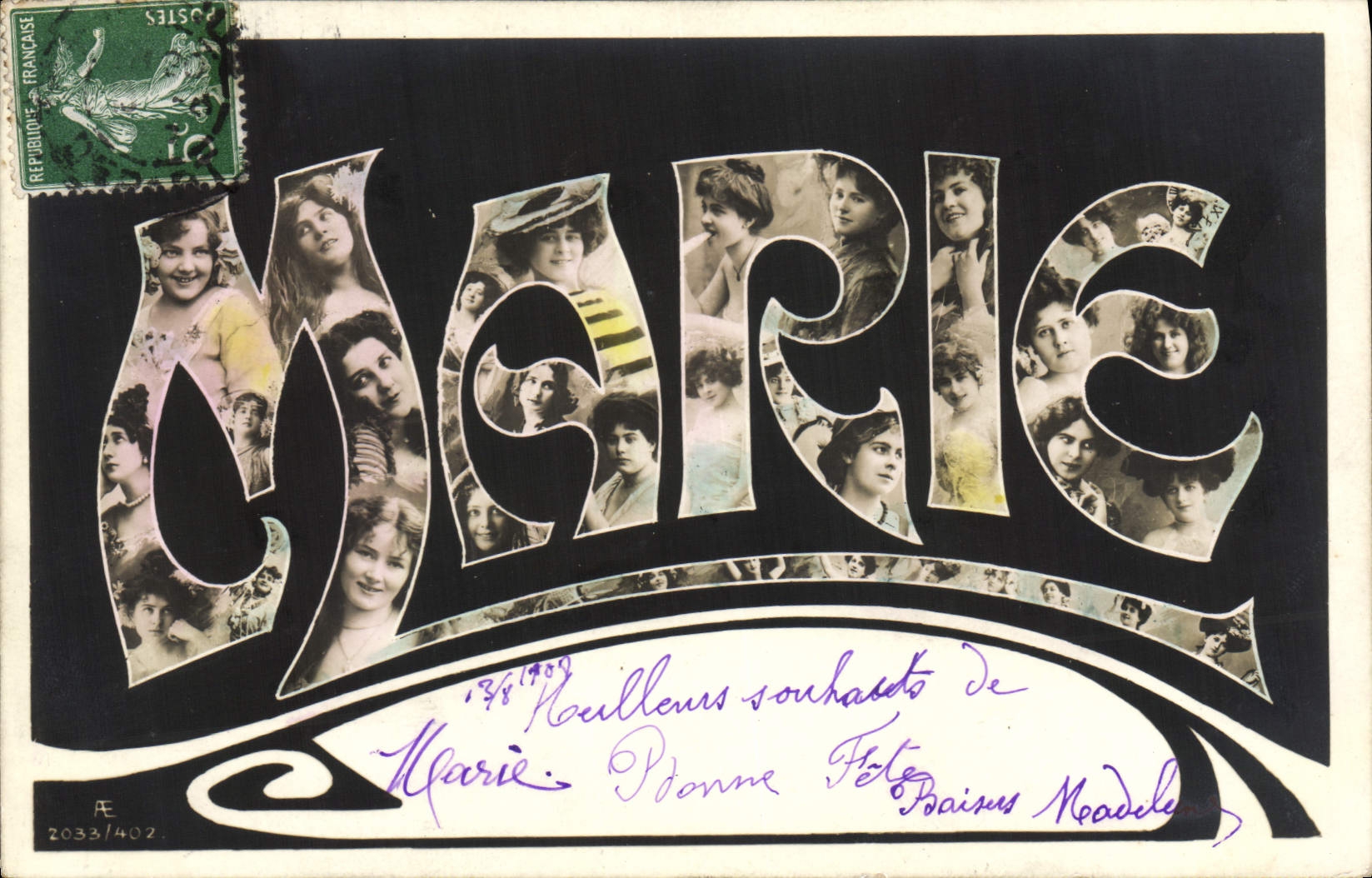 CPA Fantaisie Prenom Marie