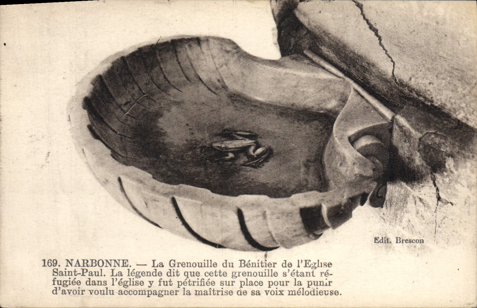 VINTAGE POSTCARD Narbonne the Frog of the rock of the church Saint Paul Clamping plate