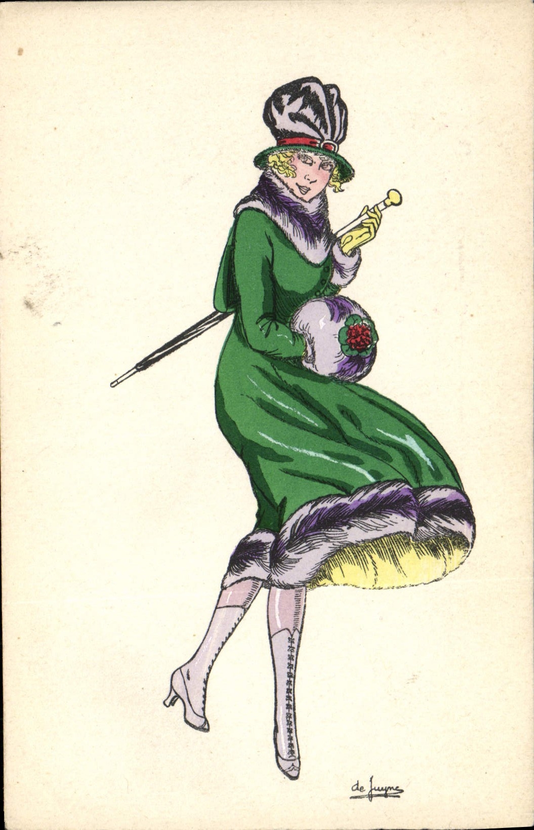 CPA Illustrateur Femme De Juyne