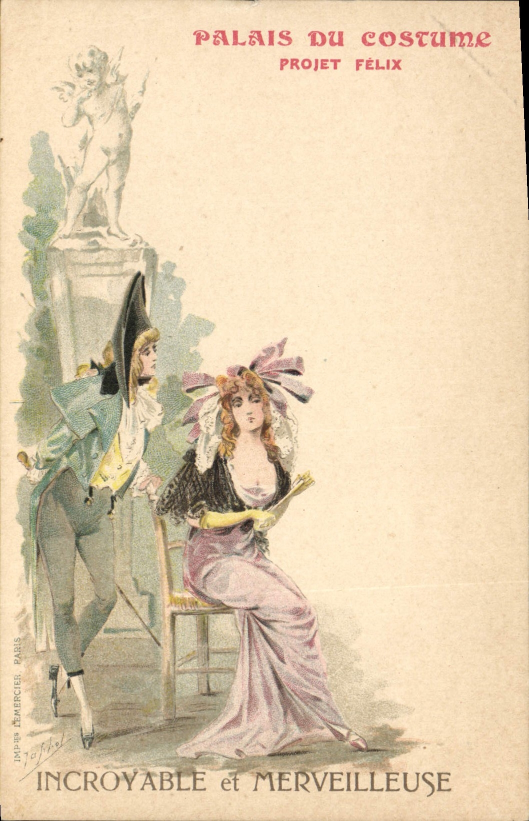 CPA Illustrateur Palais du Costume Projet Felix Incroyable et merveilleuse