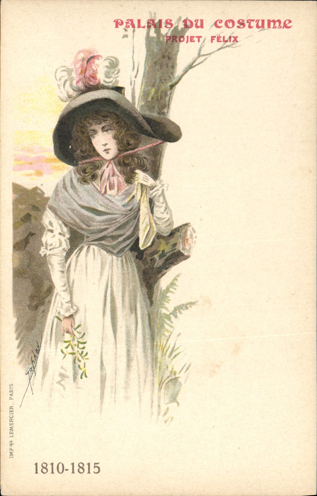 CPA Illustrateur Palais du Costume Projet Felix 1810 1815