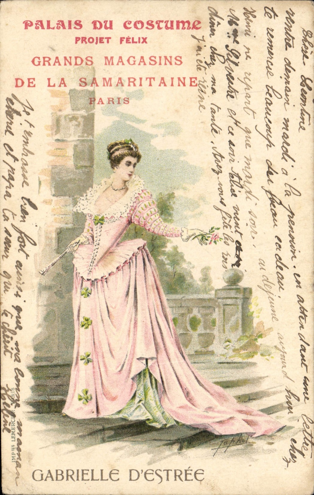 CPA Illustrateur Palais du Costume Projet Felix Gabrielle d'Estree