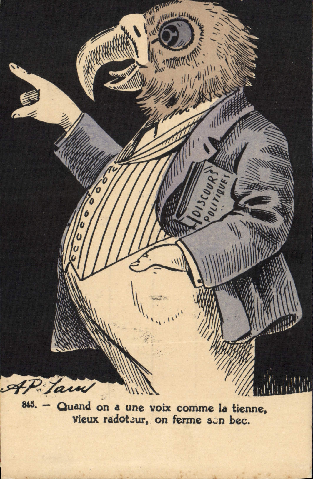 CPA Illustrateur Rapace Jarry