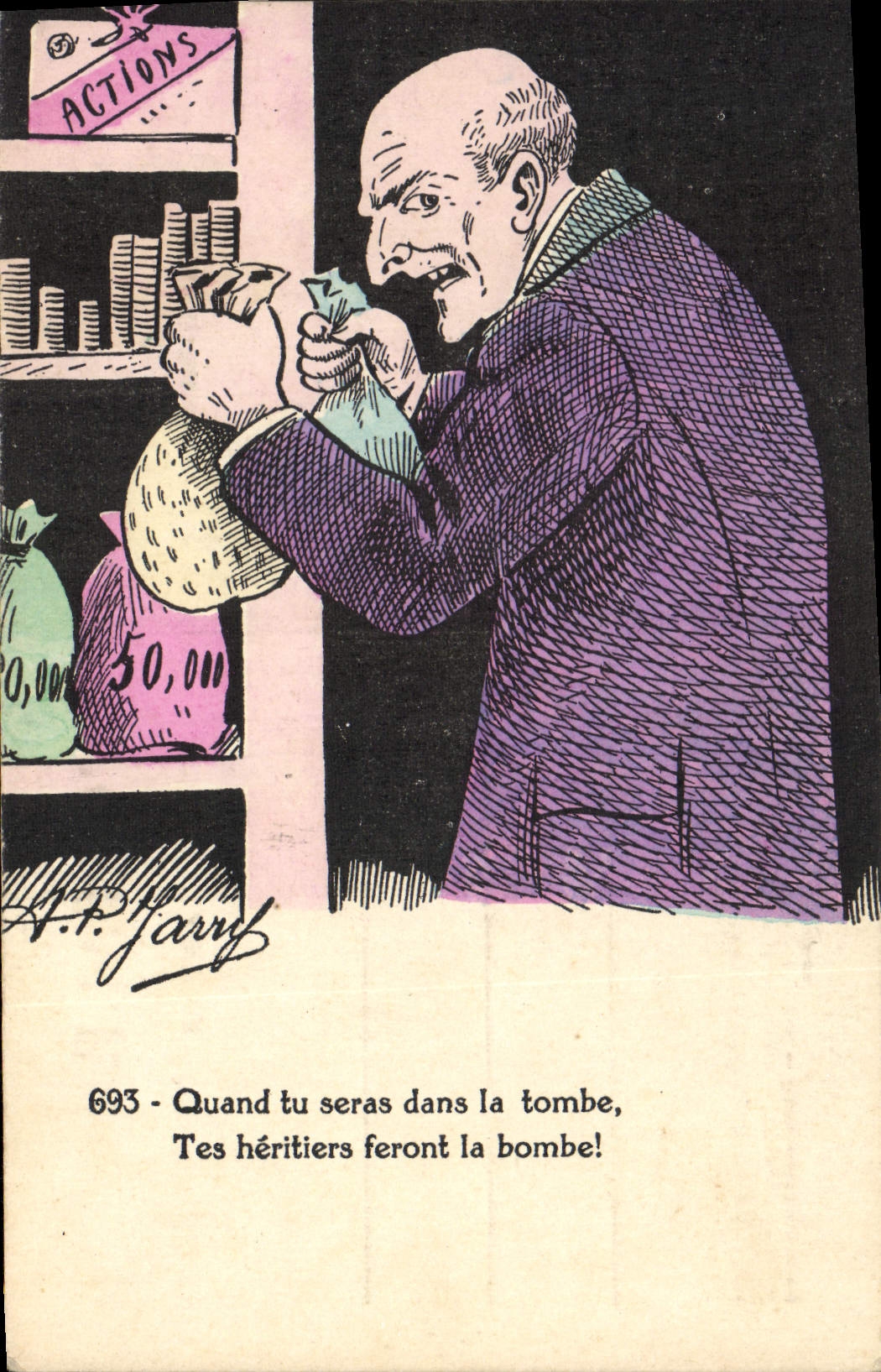 CPA Illustrateur Jarru Avarice Avare