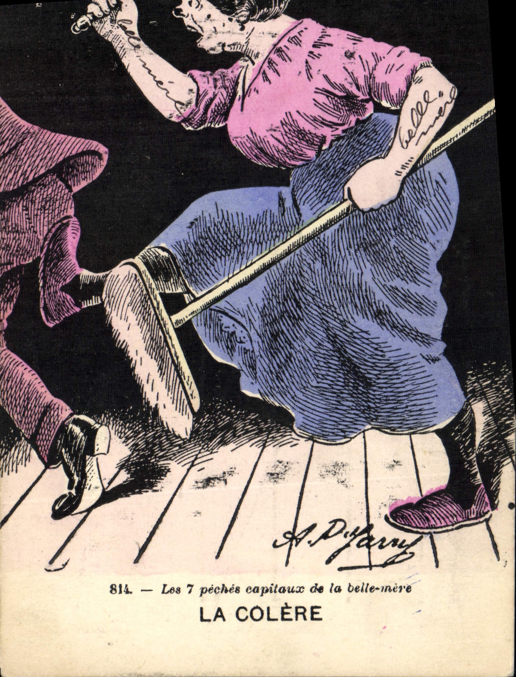 CPA Illustrateur Jarry La colere