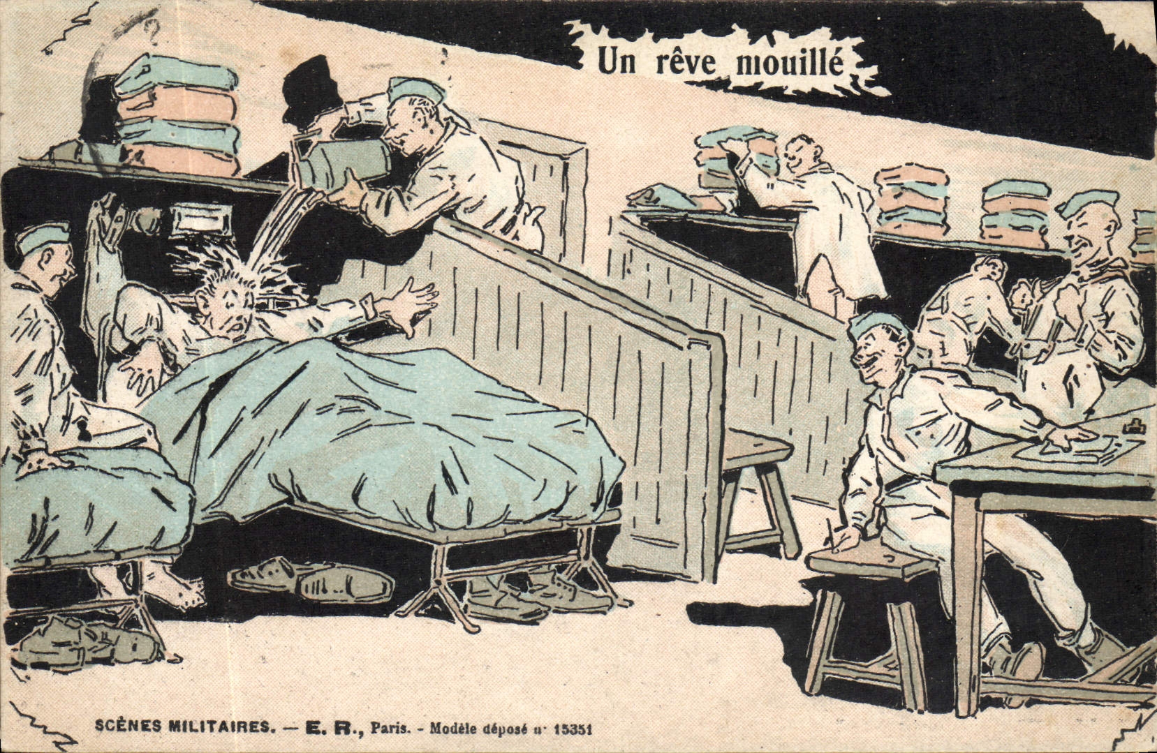 CPA Militaria Un reve mouille 