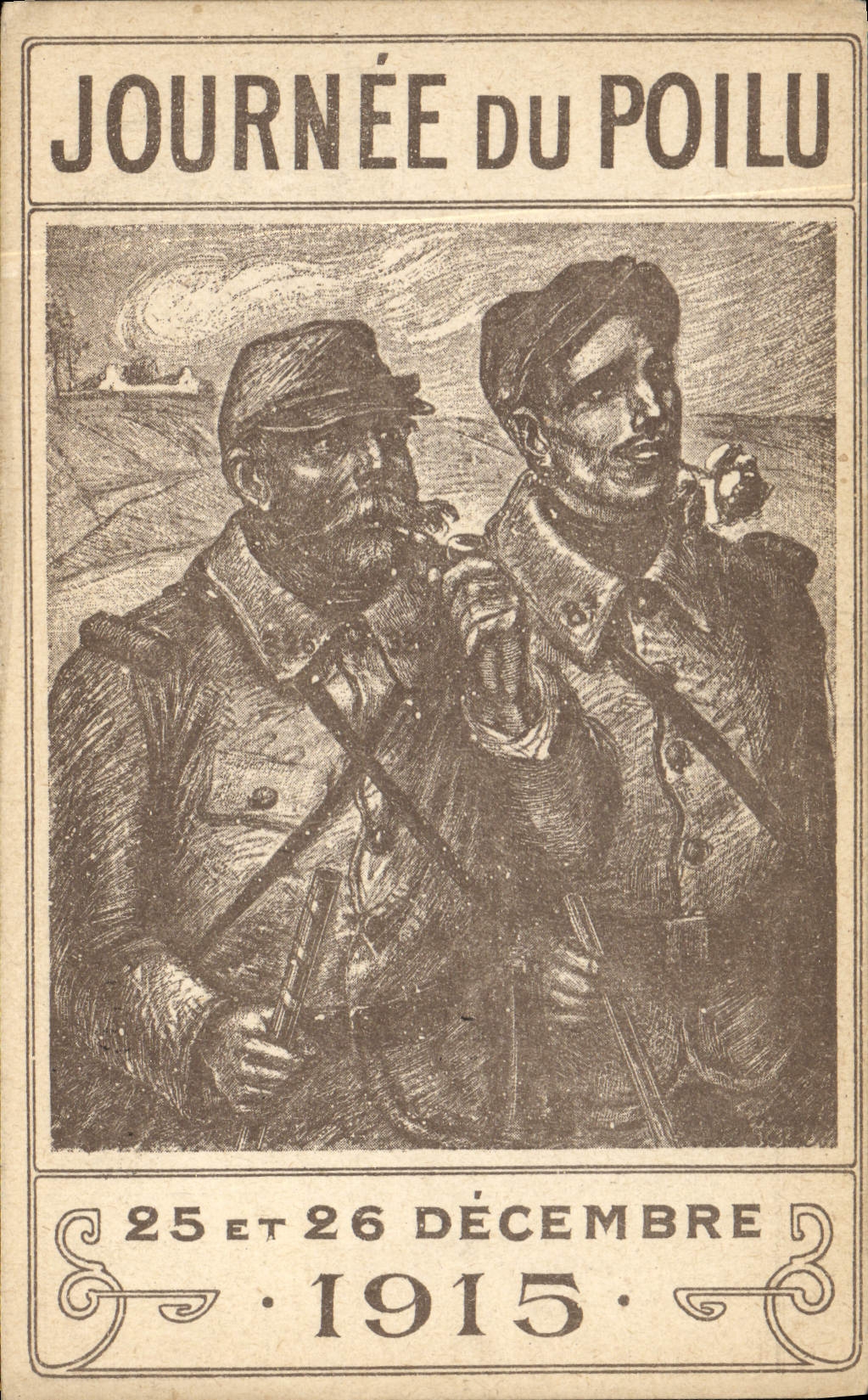 CPA Militaria Journee du poilu Decembre 1915