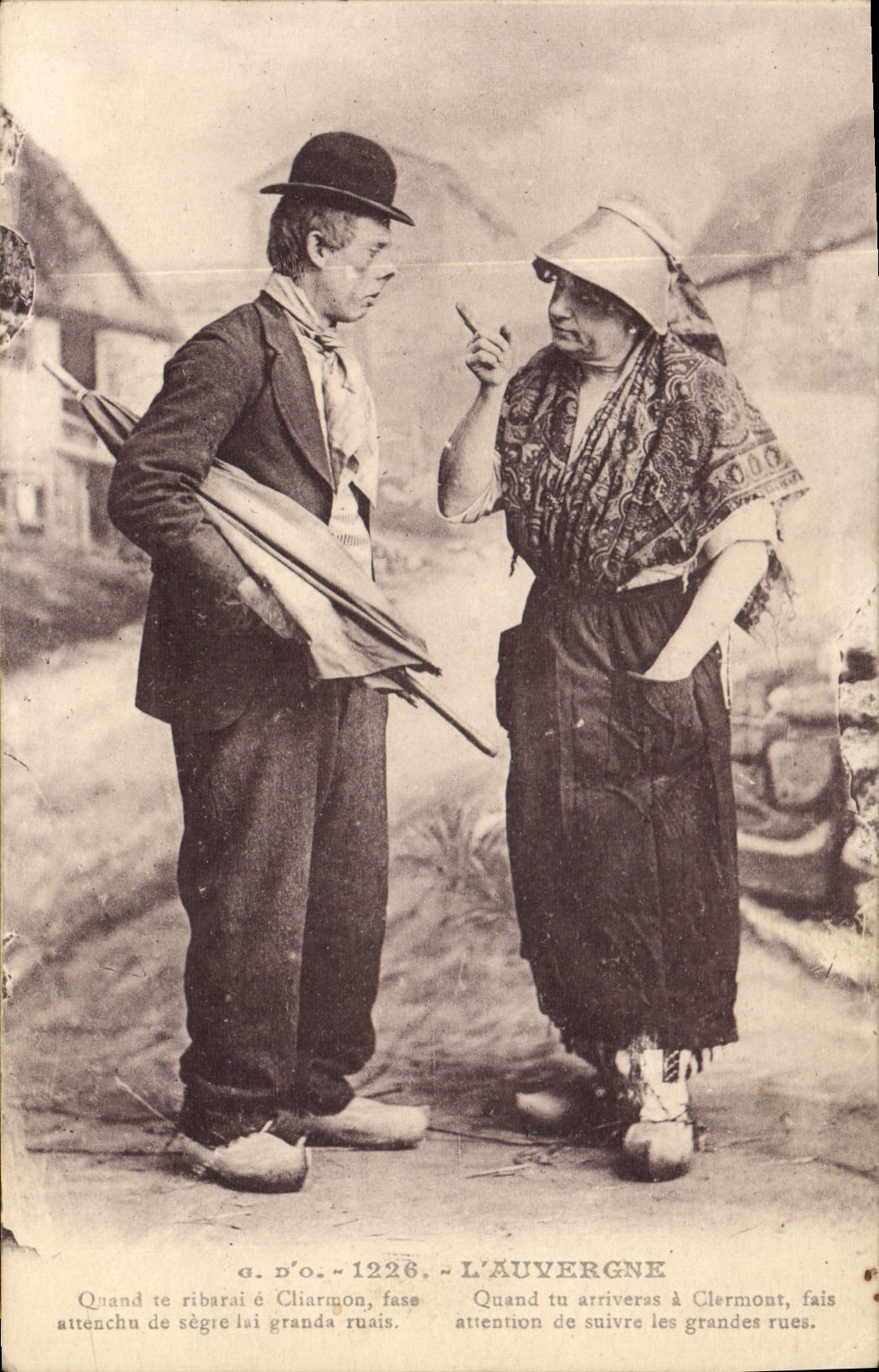 CPA Folklore Auvergne 