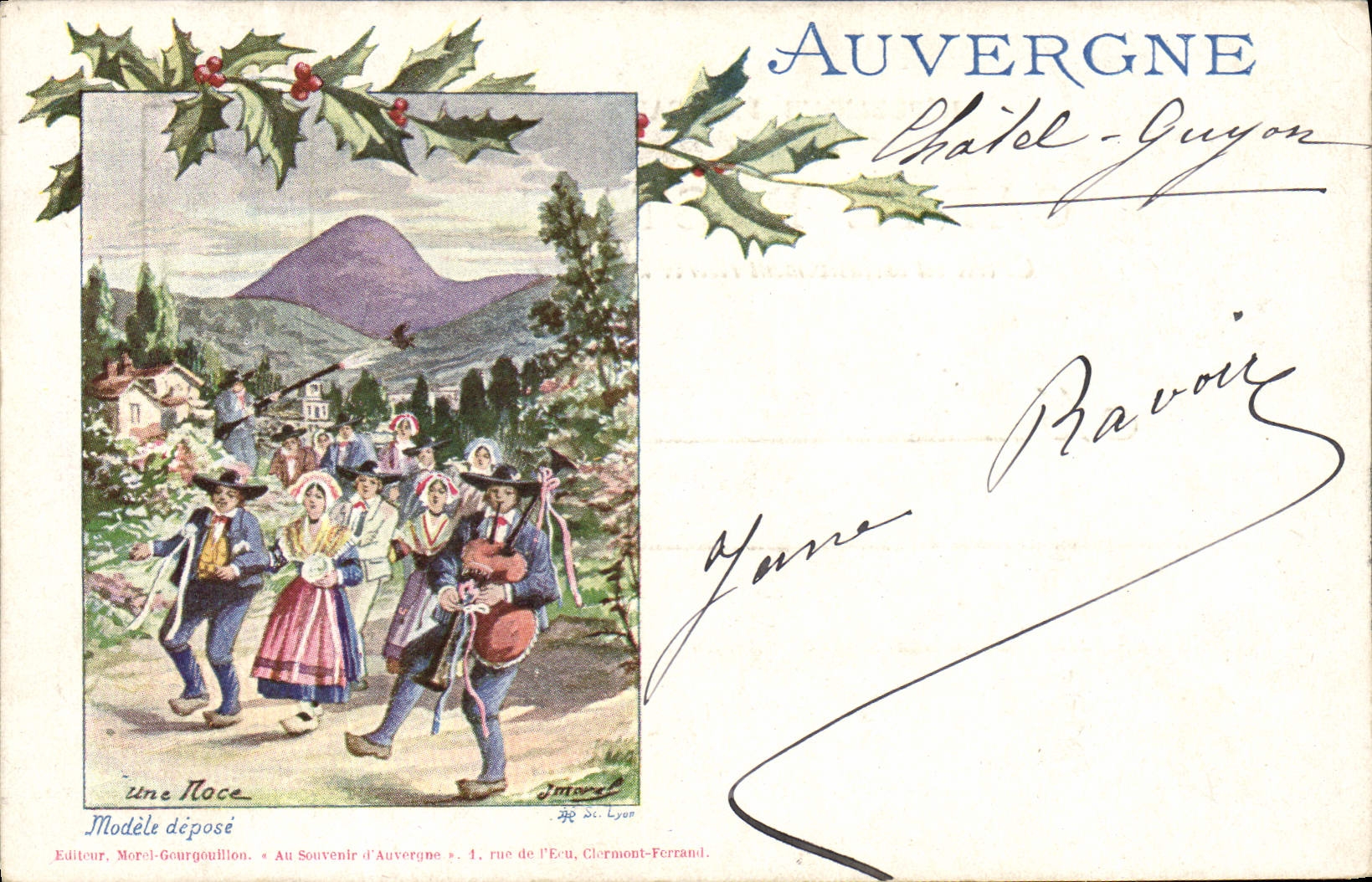 CPA Folklore Auvergne Une noce Mariage