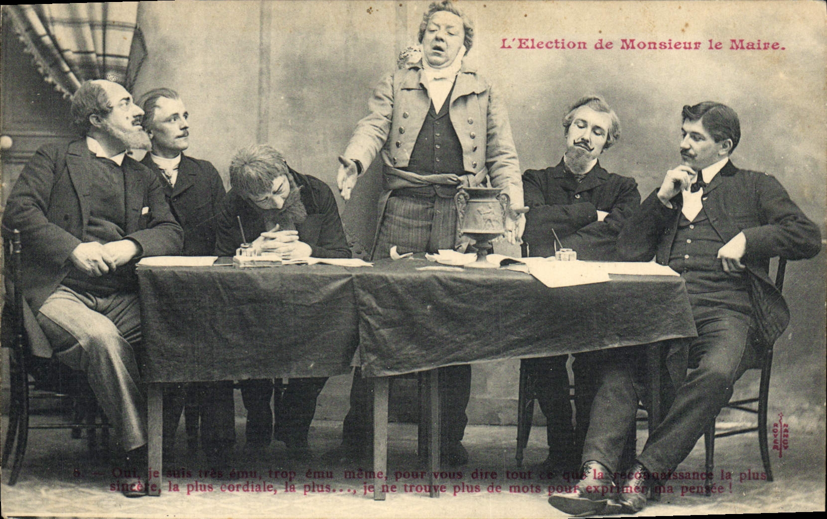 CPA L'election de Monsieur le maire
