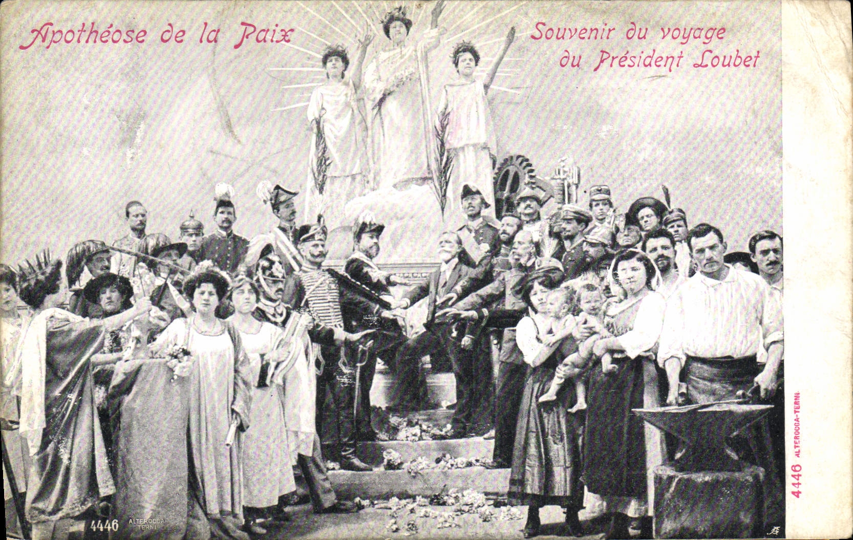 VINTAGE POSTCARD Apotheosis of peace Souvenir of the voyage of President Loubet