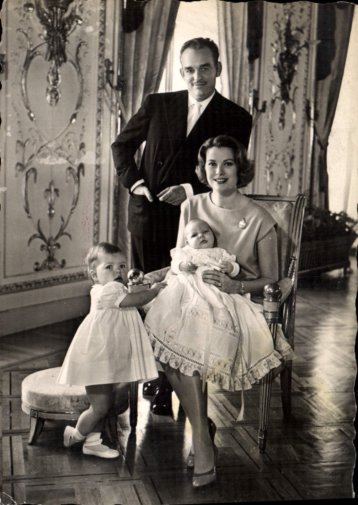 MODERN CARD Prince Rainier III the Princess Grace prince Albert the princess Caroline