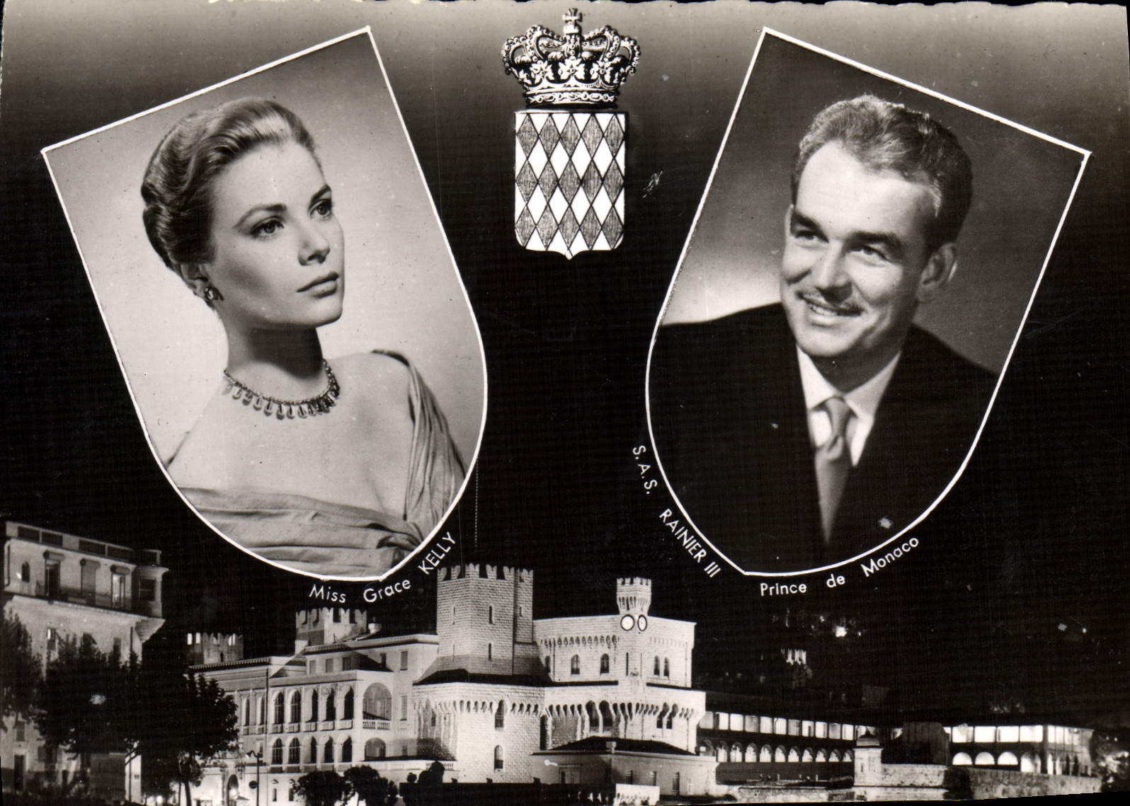 MODERN CARD Monaco Grace Kelly Rainier