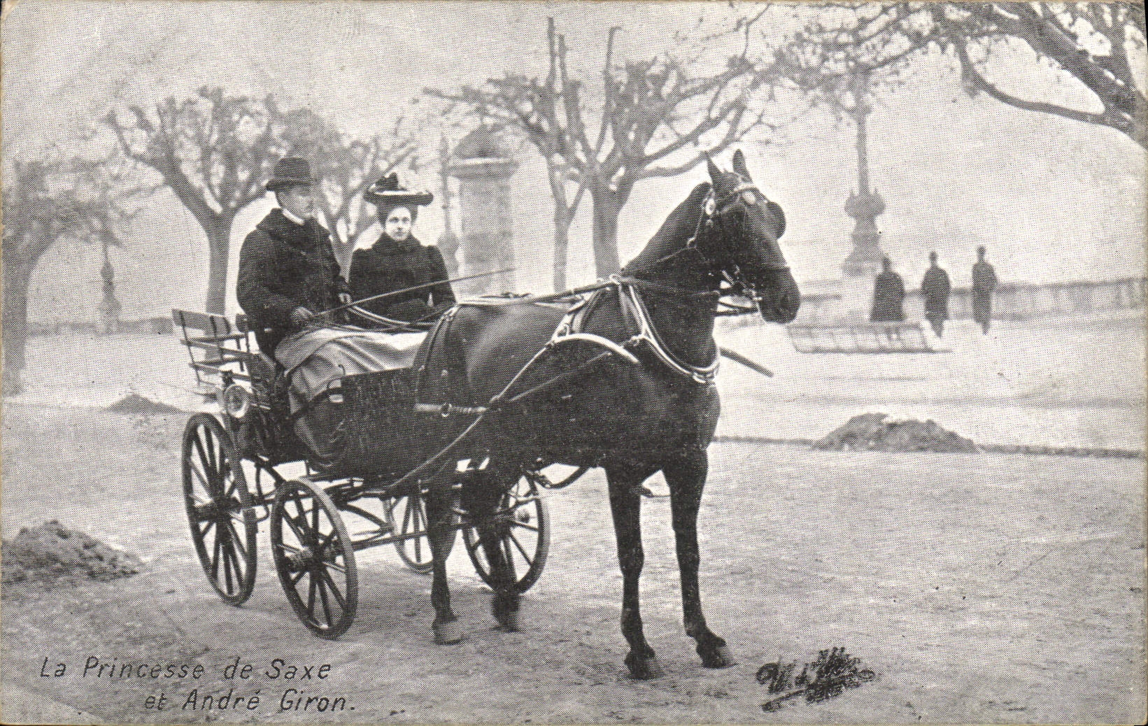 CPA La princesse de Saxe et Andre Giron
