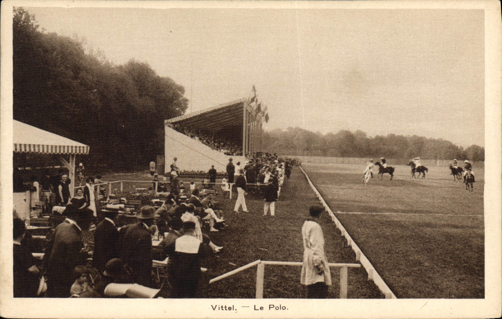 POSTAL Vittel de la VENDIMIA el caballo de Hippisme de la camisa de deportes