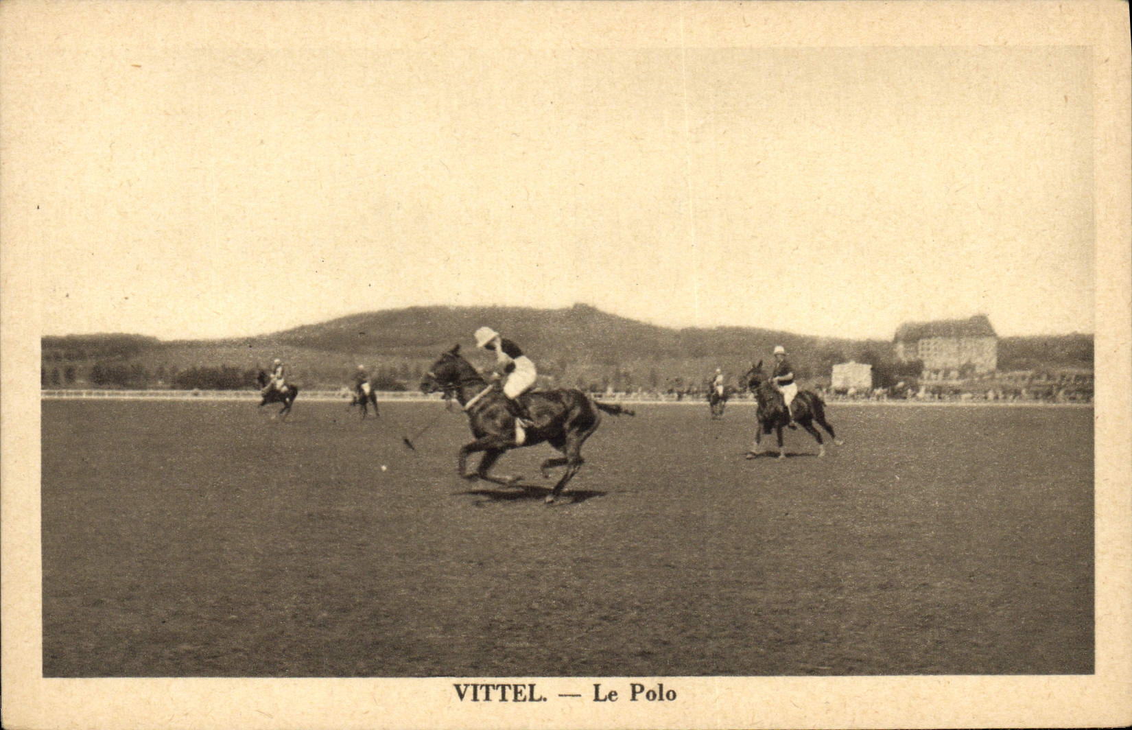 POSTAL Vittel de la VENDIMIA el caballo de la camisa de deportes