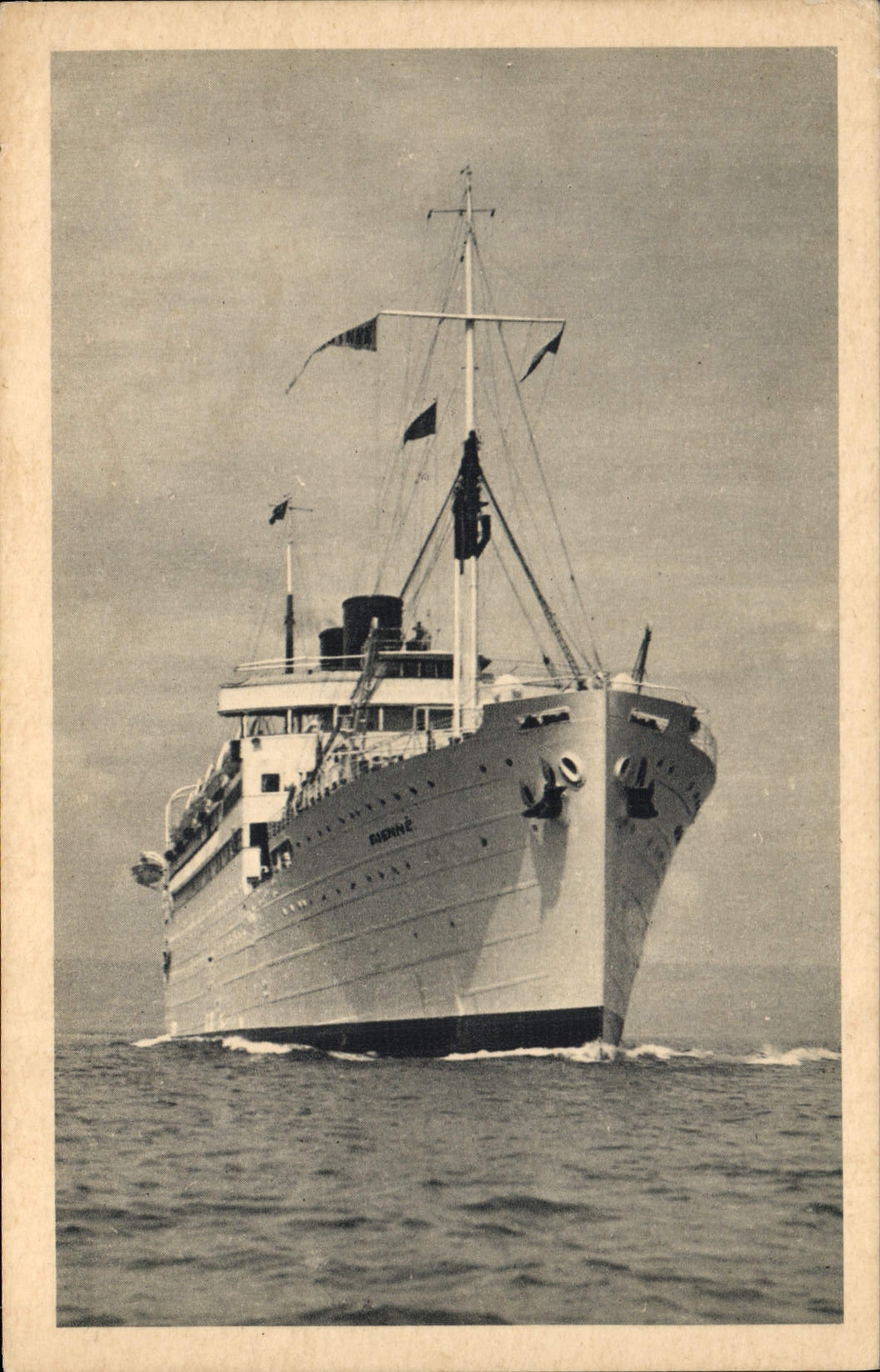 VINTAGE POSTCARD Company of Navigation Package Marseilles Djenne Steamer